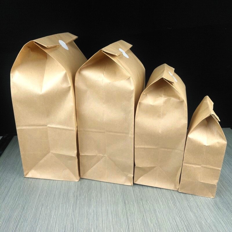 Kraft Papier Taschen 50 teile/los Stand hoch recyceln taschen Art Party Geburtstag Lebensmittel Papier Kraft Dichtung Verpackung Behandeln Tasche liefert