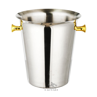 5l is hink i rostfritt stål vin champagne vin kylare vinflaska svalare champagne öl kylare is fat: Guldörat