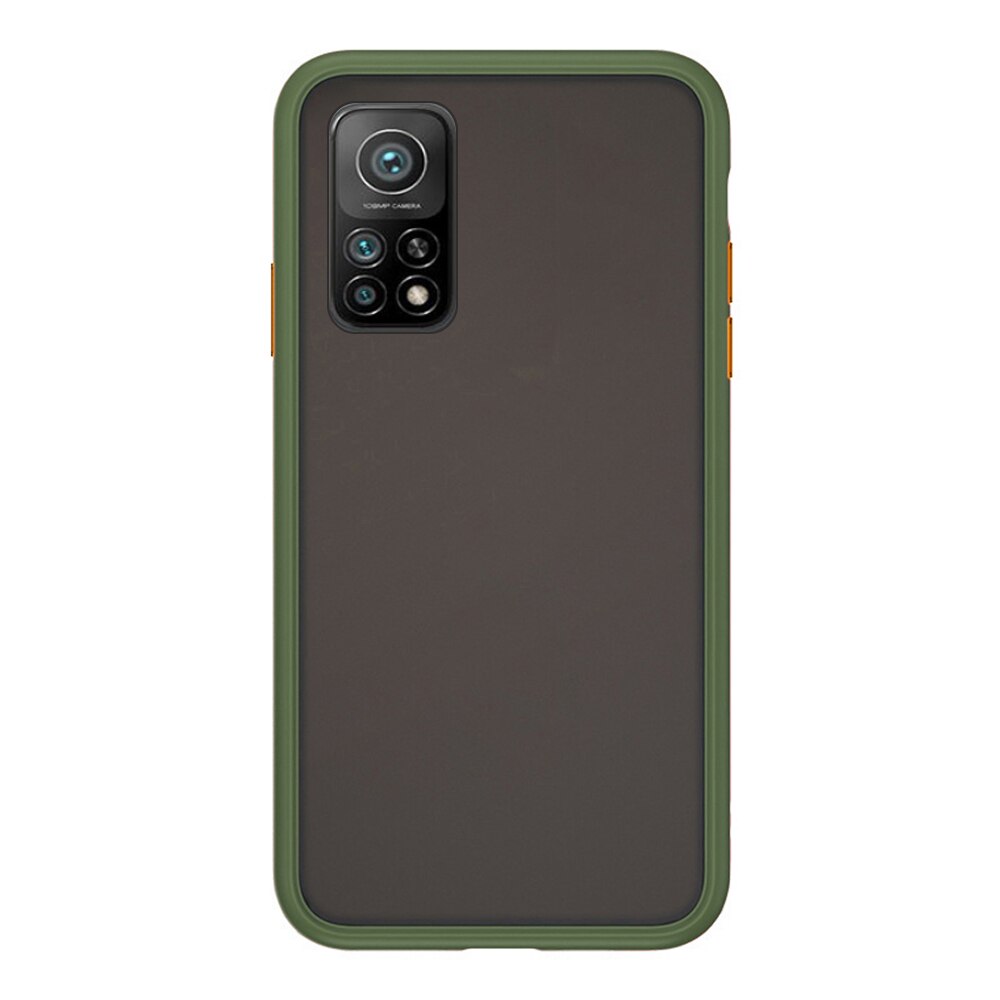 Para xiaomi mi 10t pro caso à prova de choque em xiomi mi10t armadura matte caso protetor do telefone mi10tpro tpu pele sentir capa escudo coque: For Mi 10t Pro / light green