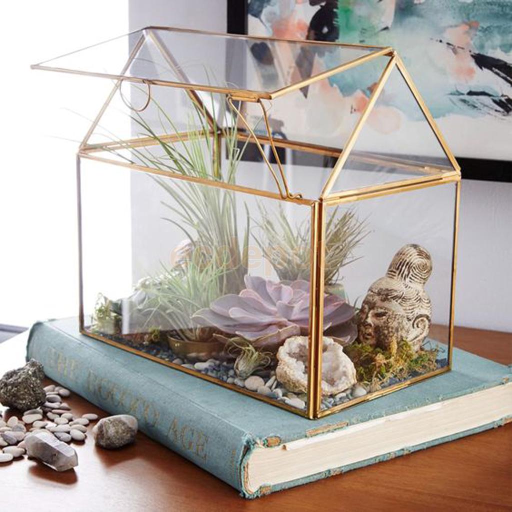 Rosa vaso de vidro geométrico irregular, recipiente de terrário para plantar suculentas, vaso de mesa, decoração de casamento para casa, escritório diy