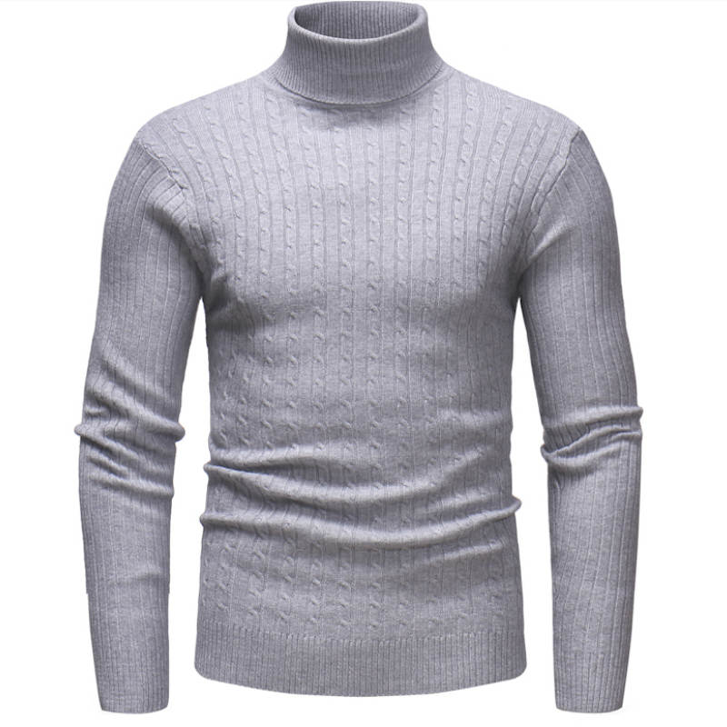 Winter hoch Nacken Dicke Warme zur Seite fahren Männer Rollkragen Herren zur Seite fahren schlank passen zur Seite fahren Männer Strickwaren Männlichen Doppel kragen