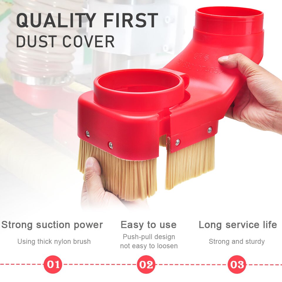 Daedalus CNC Router Dust Shoe CNC Dust Cover Spindle Engraving Milling Machine Brush Cleaner Woodworking Tools