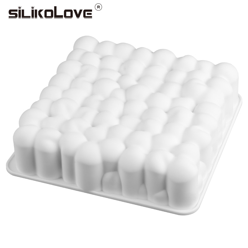 Silikolove 3d kersen cakevormen bakvorm antiaanbak siliconen mal vierkante bubbelkersenmousse bakvorm mal diy taartgereedschap