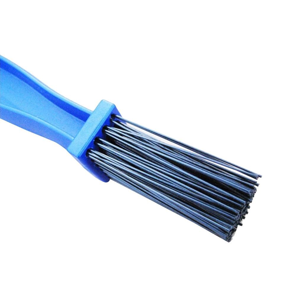 Outil de nettoyage de chaîne de vélo Kit de moto brosse de nettoyage d'entretien de chaîne de vitesse brosse de nettoyage de chaîne à trois côtés