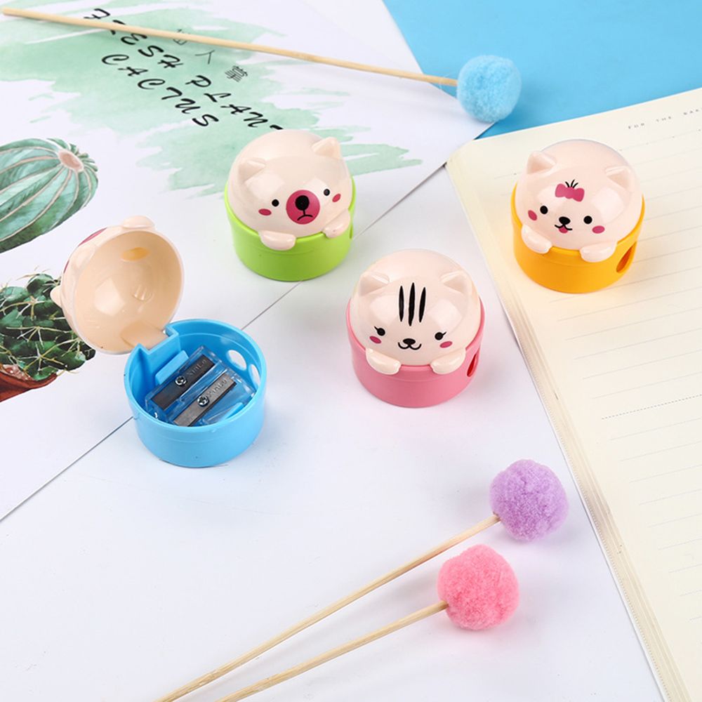 1PC Kawaii Animals Pencil Sharpener Cartoon Student Pencil Sharpener For Kids Stationery School Supplies