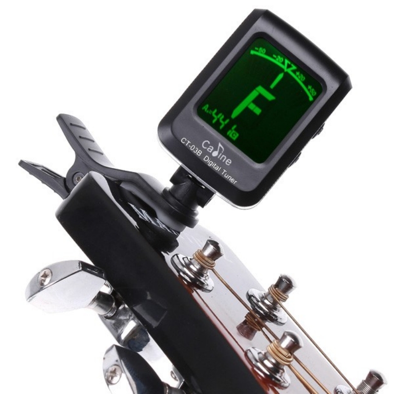 Caline ct -03b lcd clip-on elektronisk digital guitar kromatisk basviolin ukulele tuner