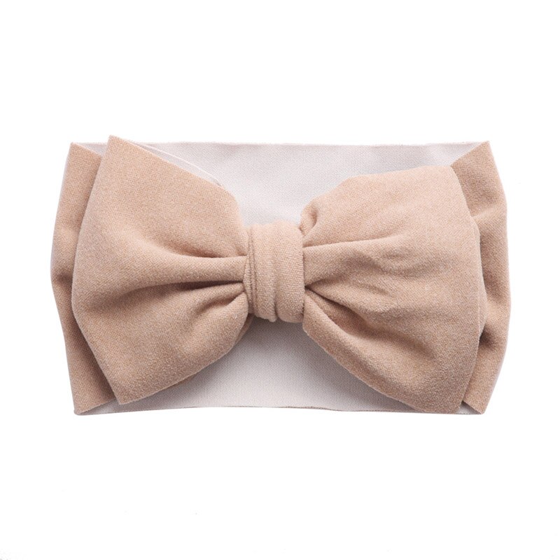 Spring Soft Baby Hat Big Bowknot Baby Girls Hat Turban Solid Color Infant Toddler Kids Hat Children Cap Beanies: style 3 02 headband