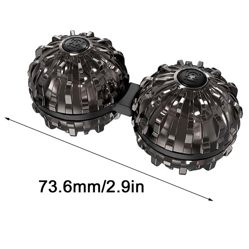 Zinc Alloy Siamese Massage Ball Relieve Fatigue Acupuncture Point Massager Release Stress Decompression Massage Tool