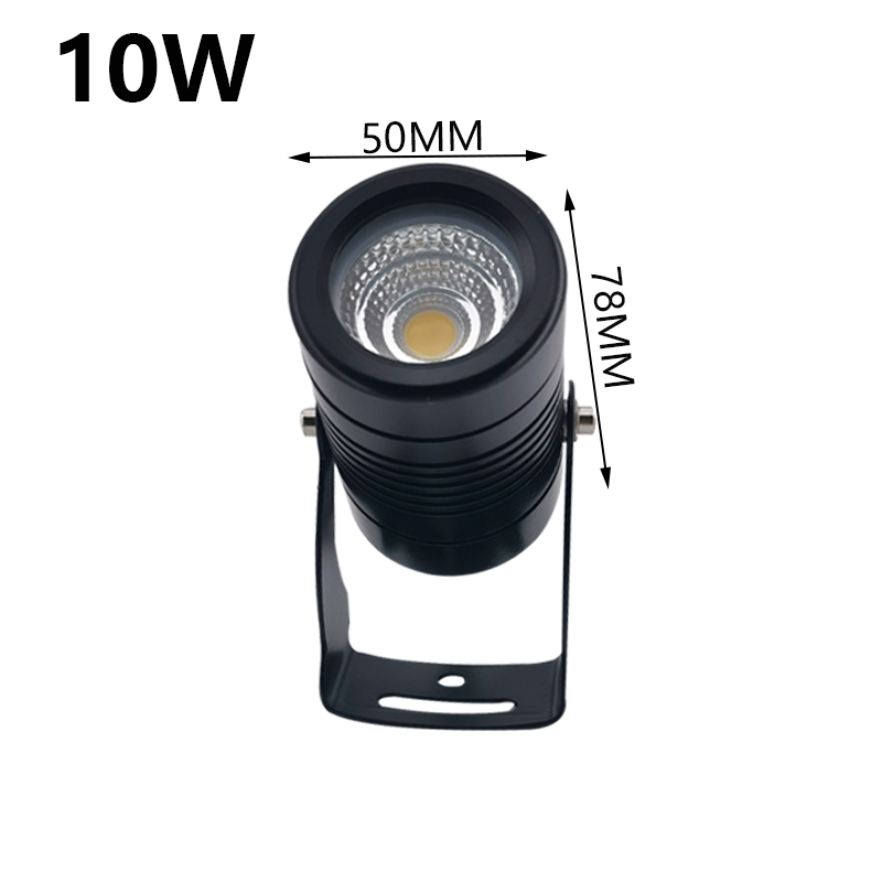 Outdoor spotlight 220V waterproof led floodlight 1W3W5W7W10W12W15W outdoor garden wall lawn light landscape courtyard tree lamp: SKY BLUE / Red