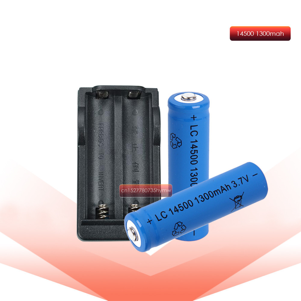 2pc ANLB AA 14500 1300mah 3,7 V lithium-ionen akkus Mit 14500 Batterie Ladegerät