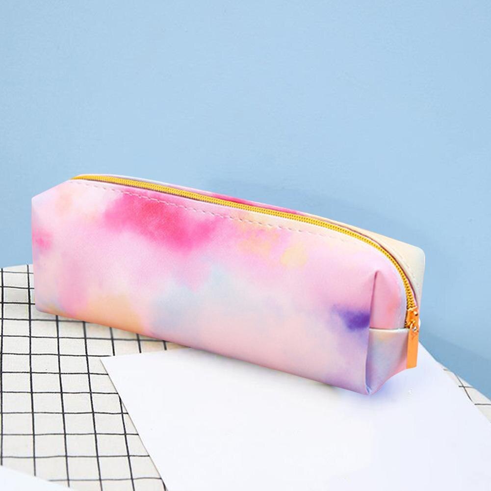 Boîte à crayons rose pour filles, trousse de maquillage, fournitures scolaires, sac de réception de papeterie