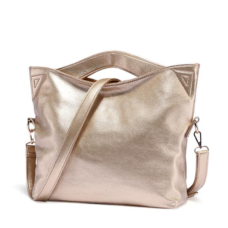 bolsa feminina Big Shoulder bags for women Gold color Crossbody handbag Women Soft Leather Bag PU Messenger Bag