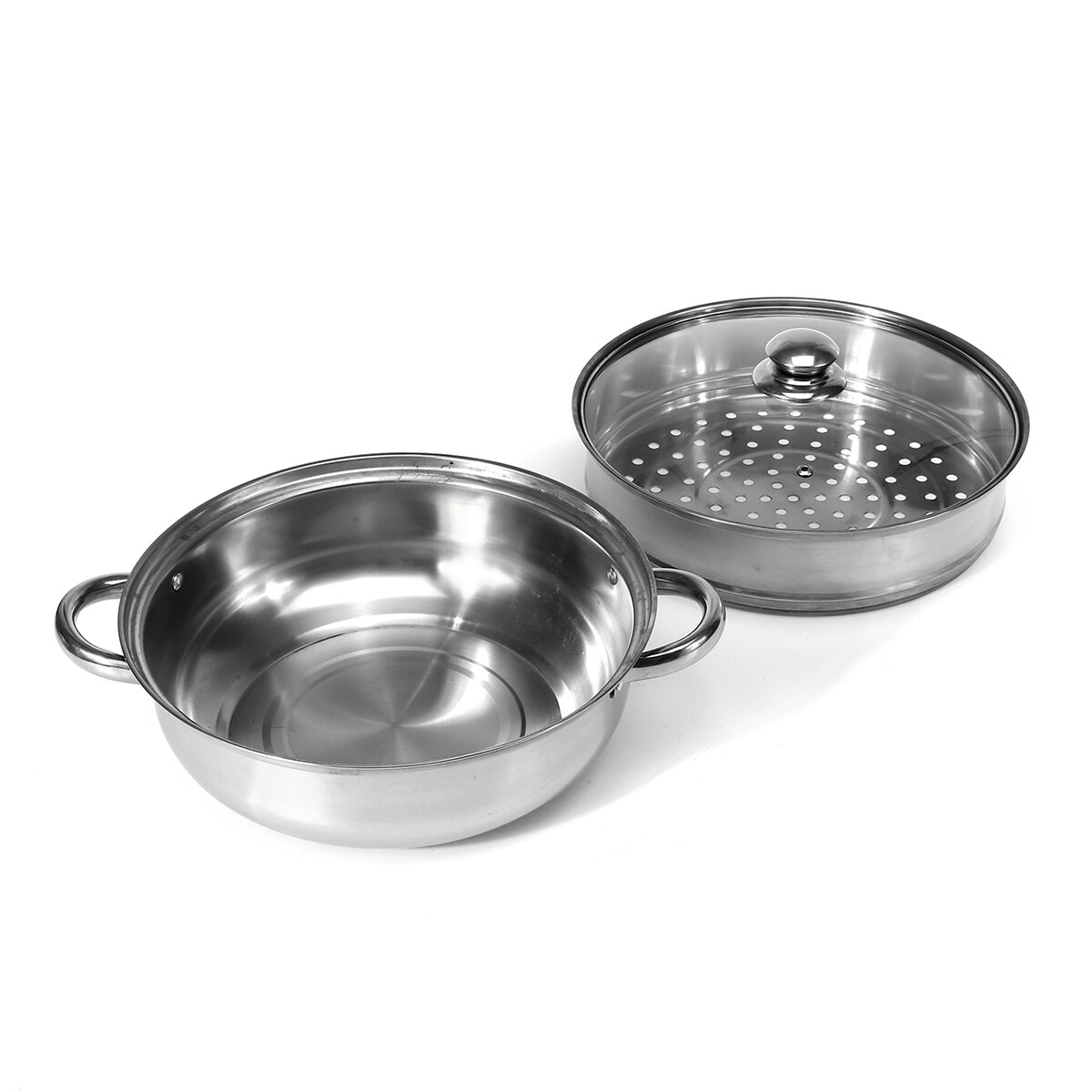 Steamer Pot Cooker Double-Boiler Soup Pot Steamer Utensil Double Bottom Noodle Pot Large Capacity