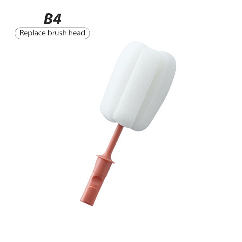 Removable Sponge Baby Cup Bottle Brush Kitchen Cleaning Tool Bottle Cleaning Cleaning Brush Glass Cup Cleaning Brush: Style-08