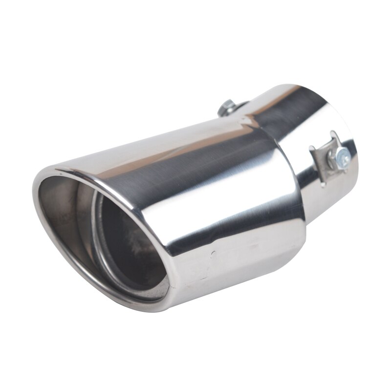 Chrome-plated stainless steel car exhaust muffler Car modification exhaust pipe tail throat straight muffler stainless steel