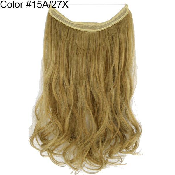 Extensions de cheveux de Halo de TOPREETY ondulent les postiches cachées par fil élastique Invisible aucune Fiber synthétique résistante à la chaleur d'agrafe TPYLW90: 15A-27X