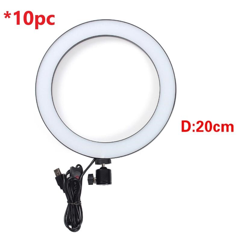 Kit de iluminación de anillo de luz para foto y vídeo, LED regulable exterior de 8/10 pulgadas + soporte de luz de 32CM