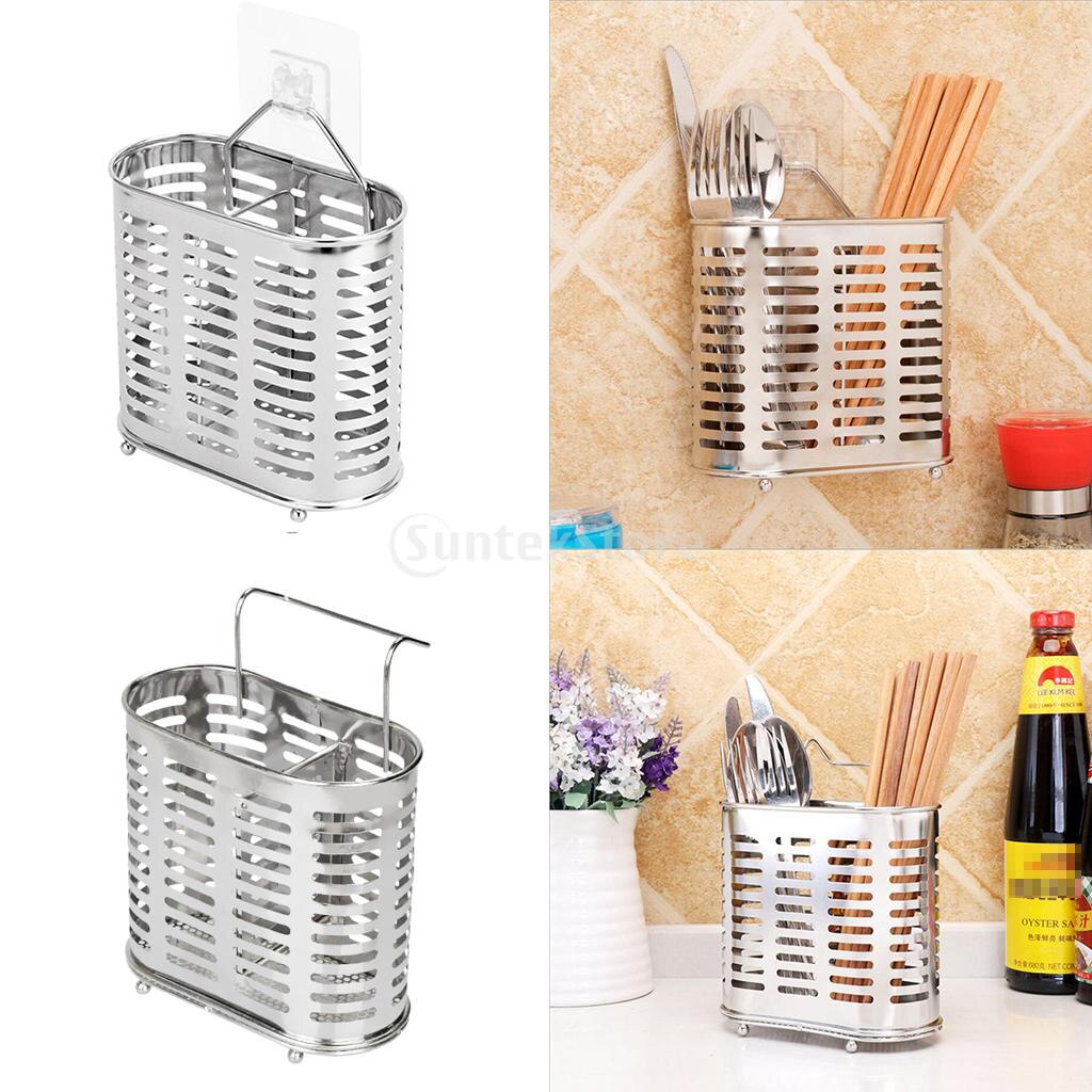 Cutlery Eating Utensils Holder, Flatware Chopsticks Forks Spoons Organizer, Stainless Steel Flatware Caddy Drying Rack Divider