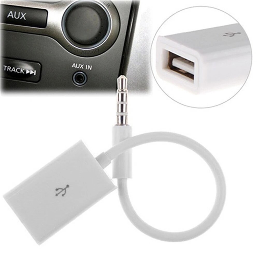 Mini Jack 3.5Mm Aux Audio Plug Naar Usb 2.0 Converter Adapter Usb Aux Kabel Voor Auto MP3 Speaker U Schijf Flash Drive Accessoires