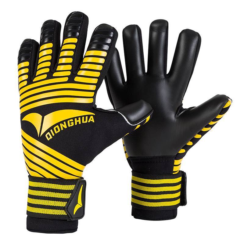 Kids Mens Goalkeeper Gloves Thick Latex Football Without Finger Protection Keeper Gloves Goalie Training Gloves