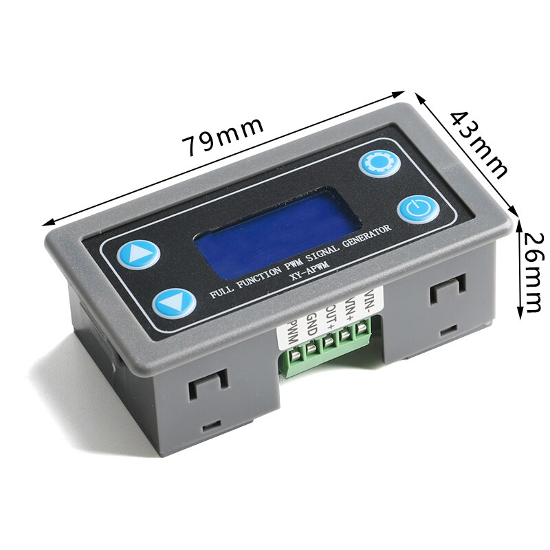 LCD Digital PWM Signal Generator pulse frequency duty cycle adjustable square wave rectangular wave signal function generator