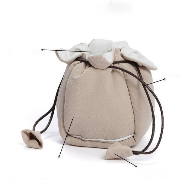 Travel Tea Pot cup Storage Bag Cotton Tea Cup Cloth Bag Solid Teaware protective jacket Outdoor Three Layer Tea Accessory ZH561: color2