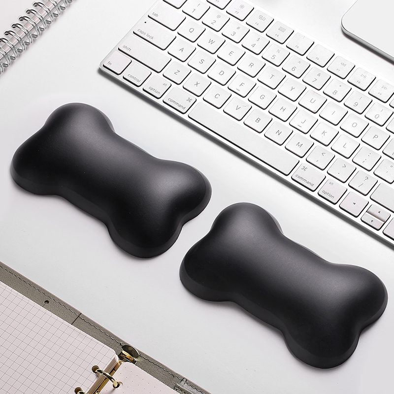 Alfombrilla de ratón bonita, soporte para reposamuñecas, alfombrilla de ratón ergonómica de silicona antideslizante para suministros de oficina, accesorios de decoración de escritorio: COFFEE