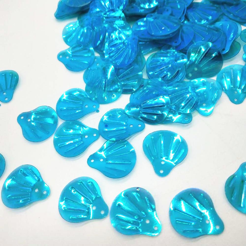 400 stuks 18mm grote schelp pailletten losse vlokken voor knutselen naaien diy patch accessoires transparant blauw ab