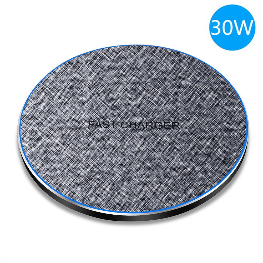 Fdgao 30W Qi Draadloze Oplader Voor Samsung S20 S10 S9 Iphone 12 11 Xr Xs X 8 Airpods Pro qc 3.0 Usb C Dual 15W Snel Opladen Pad: 30W Single Charging