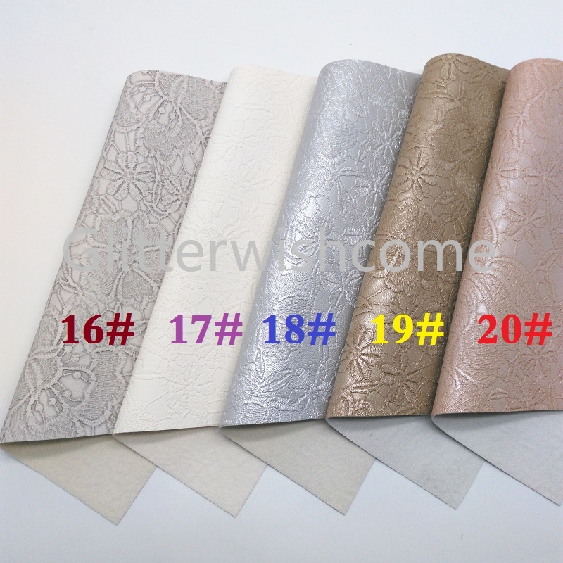 Glitterwishcome 21X29CM A4 Size Vinyl Voor Bows Iriserende Reliëf Bloemen Leer Stof Kunstleer Lakens voor Bows, GM604A