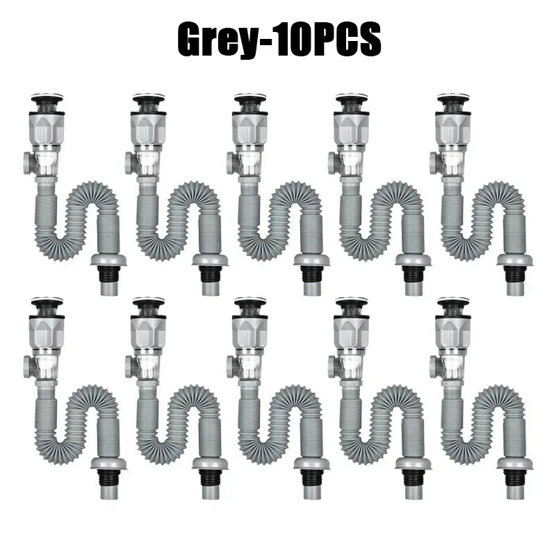 Kitchen Sink Drain Hose Basin Odor Isolation Drain Sink Wash Basin Universal Horizontal and Vertical Drain Pipes Accessories: Orange