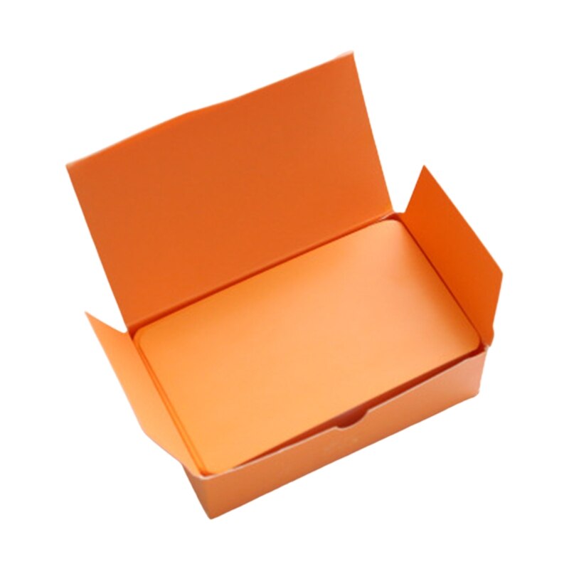 100 Sheets of Kraft Paper Card Blank Business Card Message Memo Party Thank You Card Label Bookmark Name Card: Orange