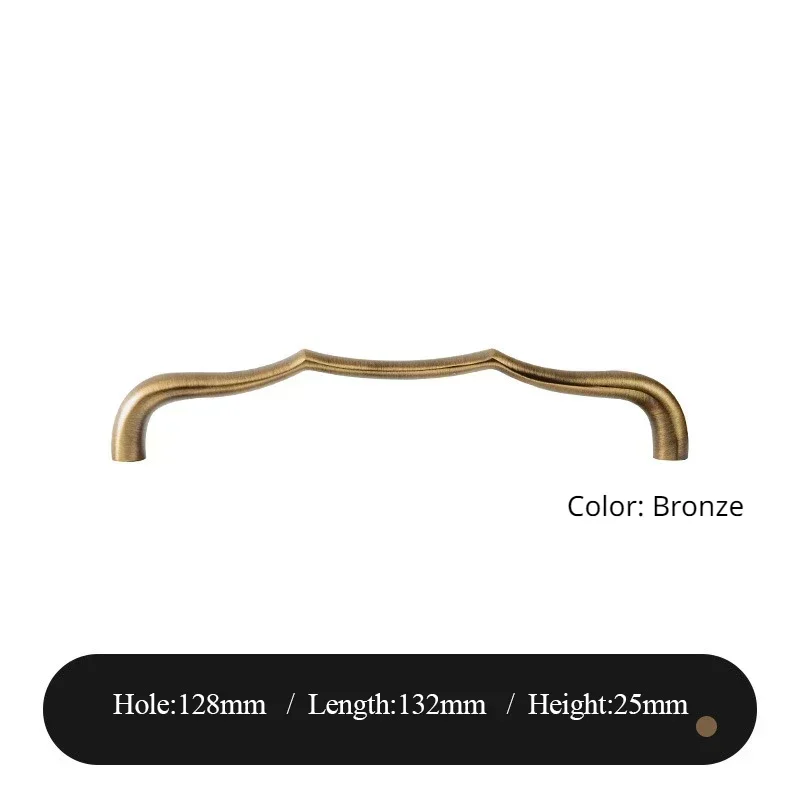 Antikke bronze messing skabsgreb retro garderobe skoskabe til skuffer køkkengreb tilbehør: Sølv