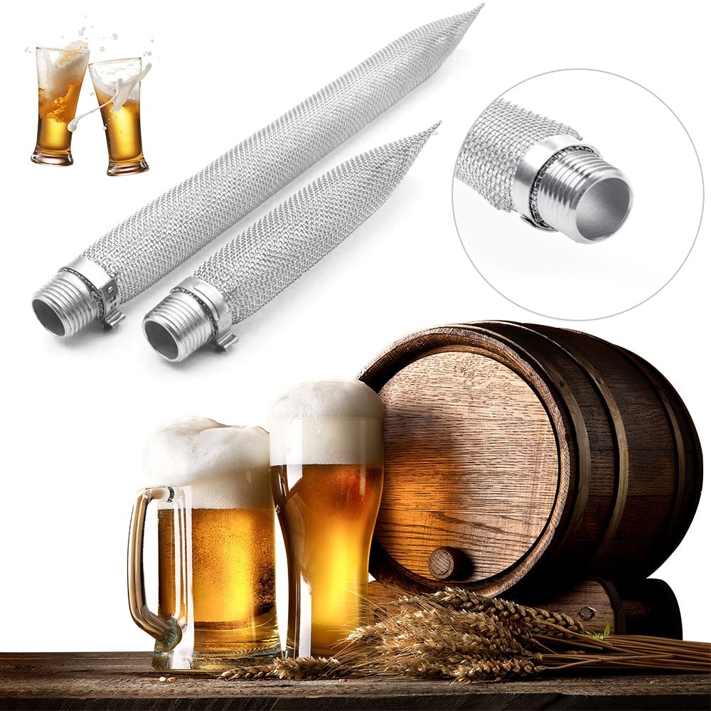 Återanvändbar tråd tråd vinverktyg sil filter öl filter multifunktion hembryggning bazooka skärm rostfritt stål tapp ansluta