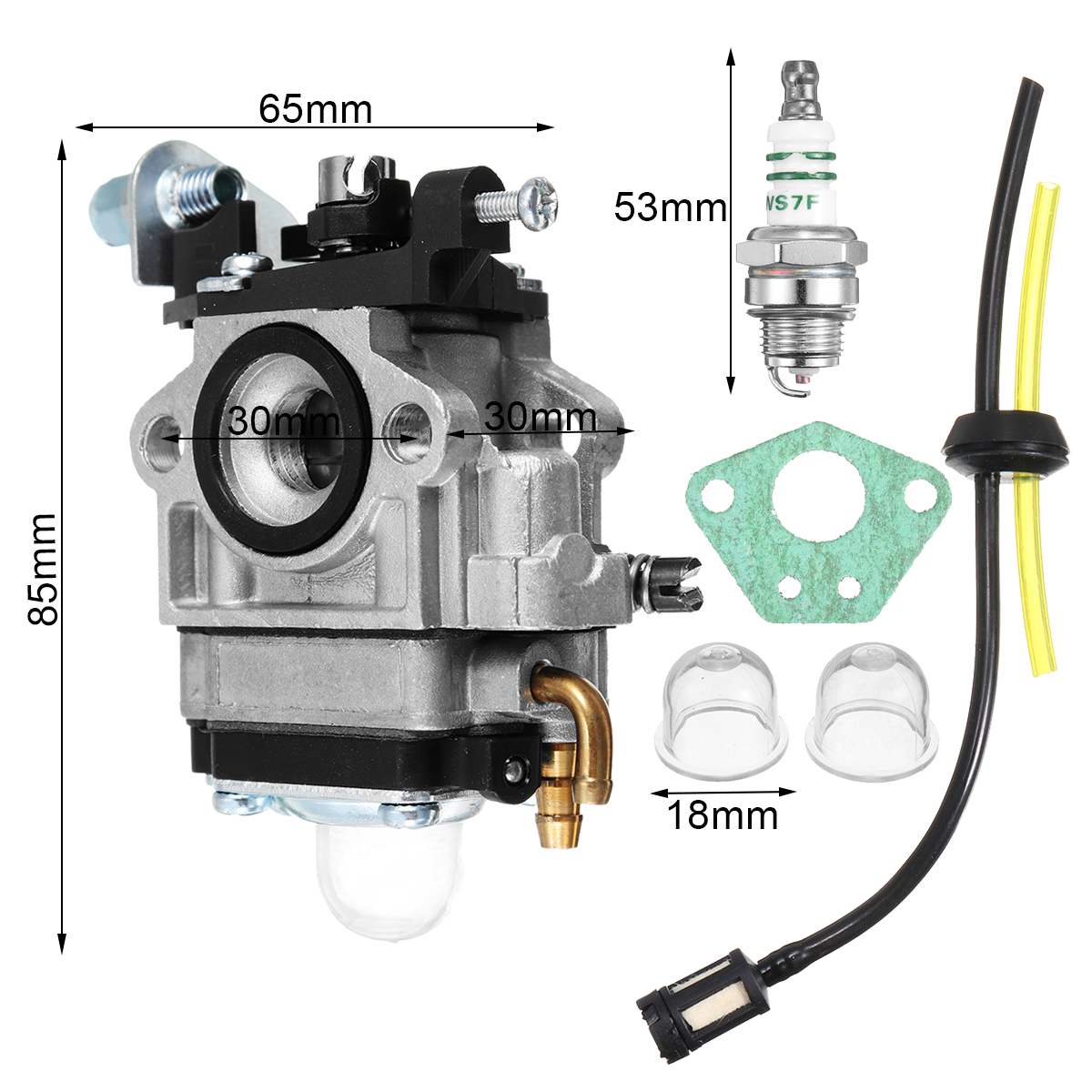 Carburetors for Jiffy Ice Auger Ji ffy 2 Cycle Engines Replace 4082 Carb W Carburetor Gasket Fuel Line Kit Fuel Supply