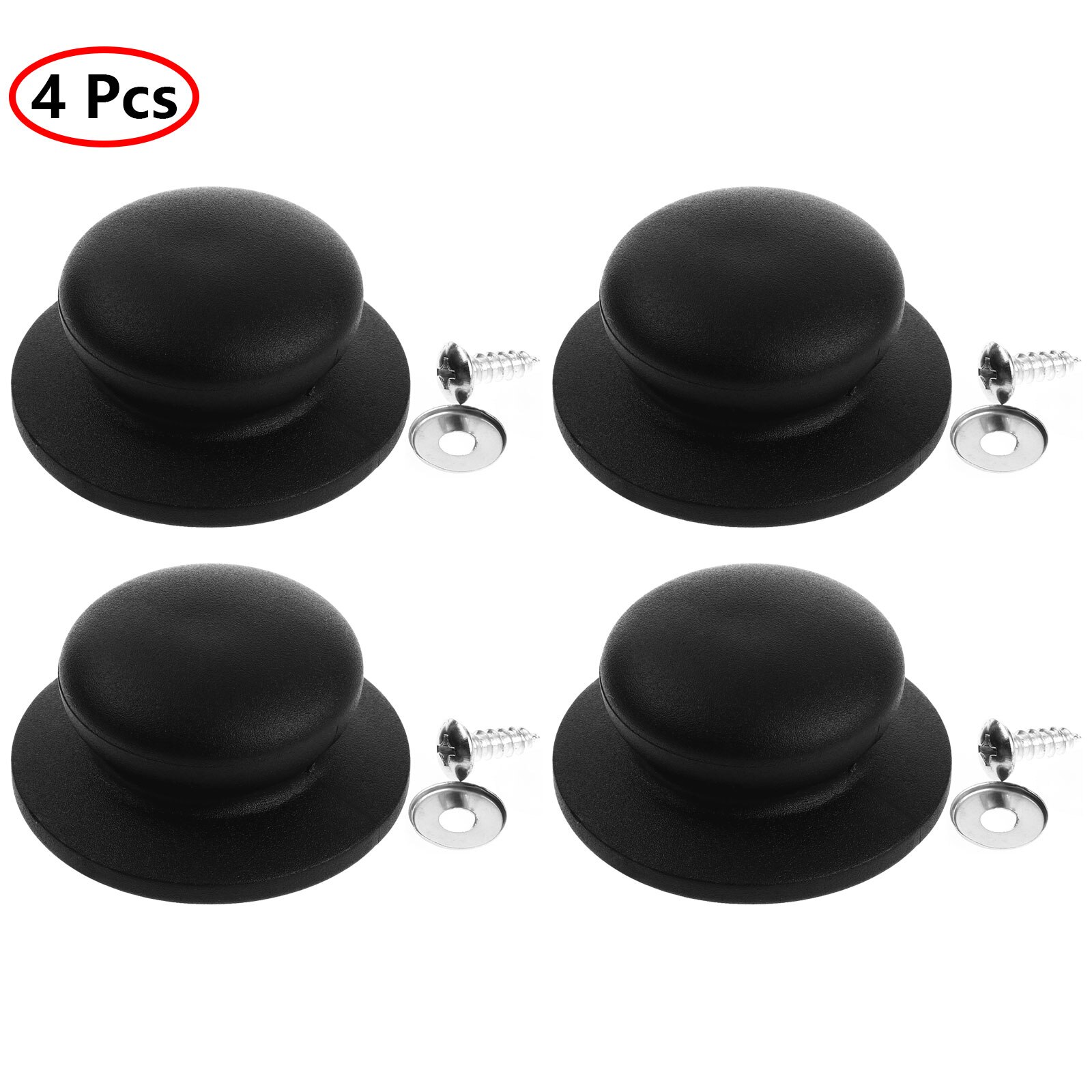 4- pots pan deksel anti-verbranding kookgerei deksel knop universele plastic snelkookpan dop handvat ronde houder schroefgreep keukengereedschap: Type 2