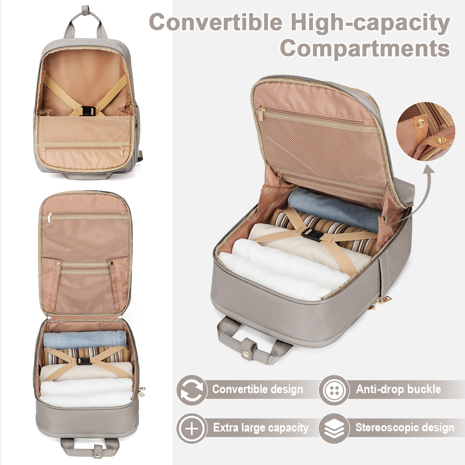 Mochila para mujer, mochilas para ordenador portátil universitario de gran capacidad de de lujo, bolsos elegantes de trabajo, mochila de viaje para cabina de vuelo para hombre