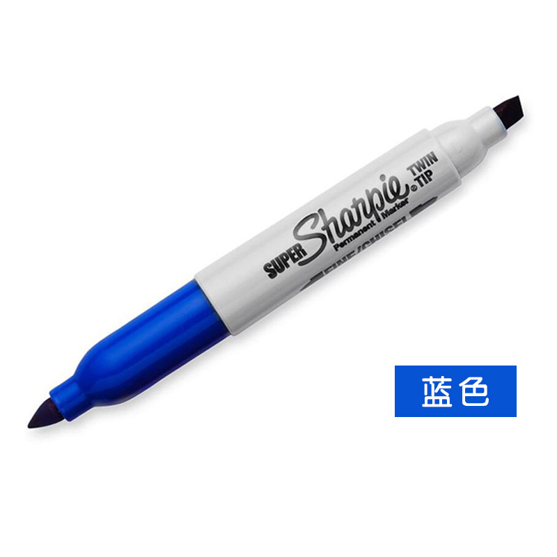 Sharpie Super dauerhaft Marker Kuli Doppelkopf Rundkopf/Schräg kopf 2/5mm Farb markierungen große Tinten kapazität extra dicker Stift: Blau
