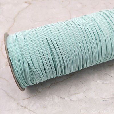 5 jardów 3mm gumką kolorowe maski elastyczna gumowa opaska na pas zespół rozciągliwa linka elastyczna wstążka DIY rzemiosło akcesoria do szycia: mint green