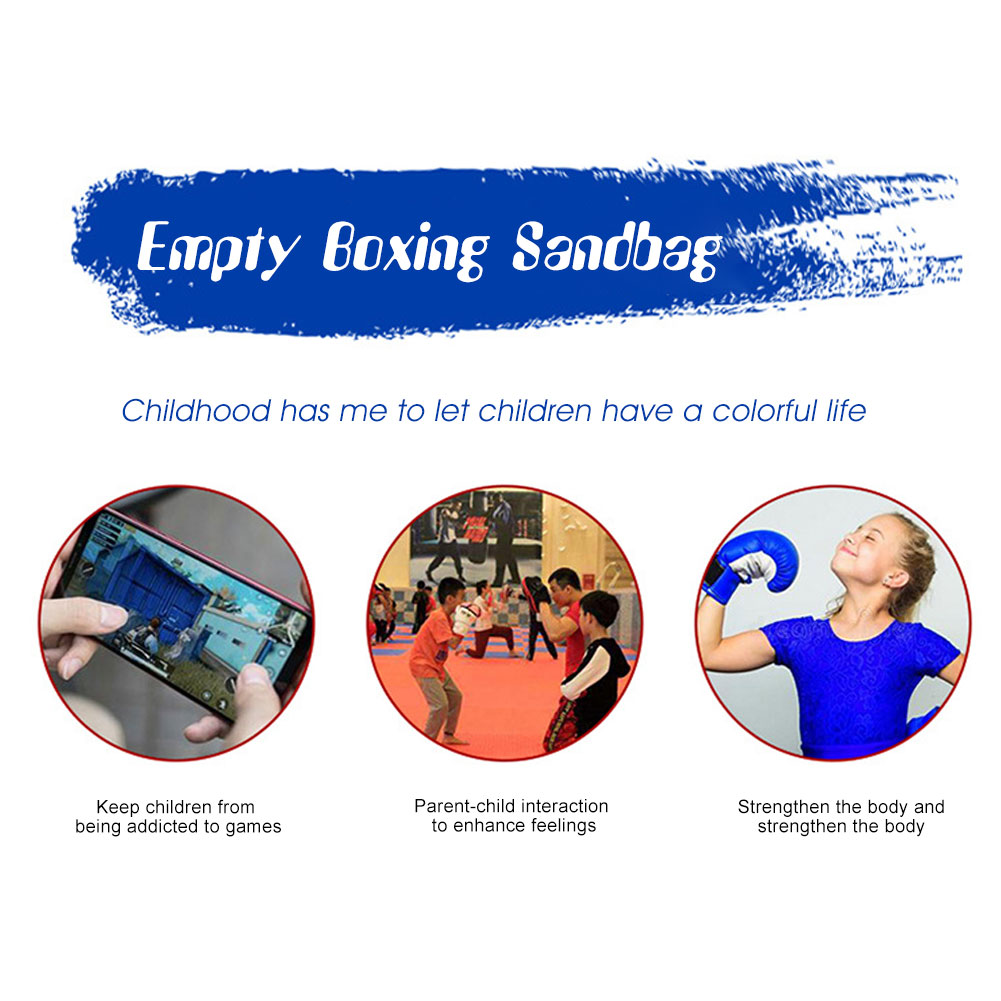 Empty Boxing Sandbag Home Fitness Hook Hanging Kick Punching Bag Boxing Training Fight Karate Punch Muay Thai Sand Bag