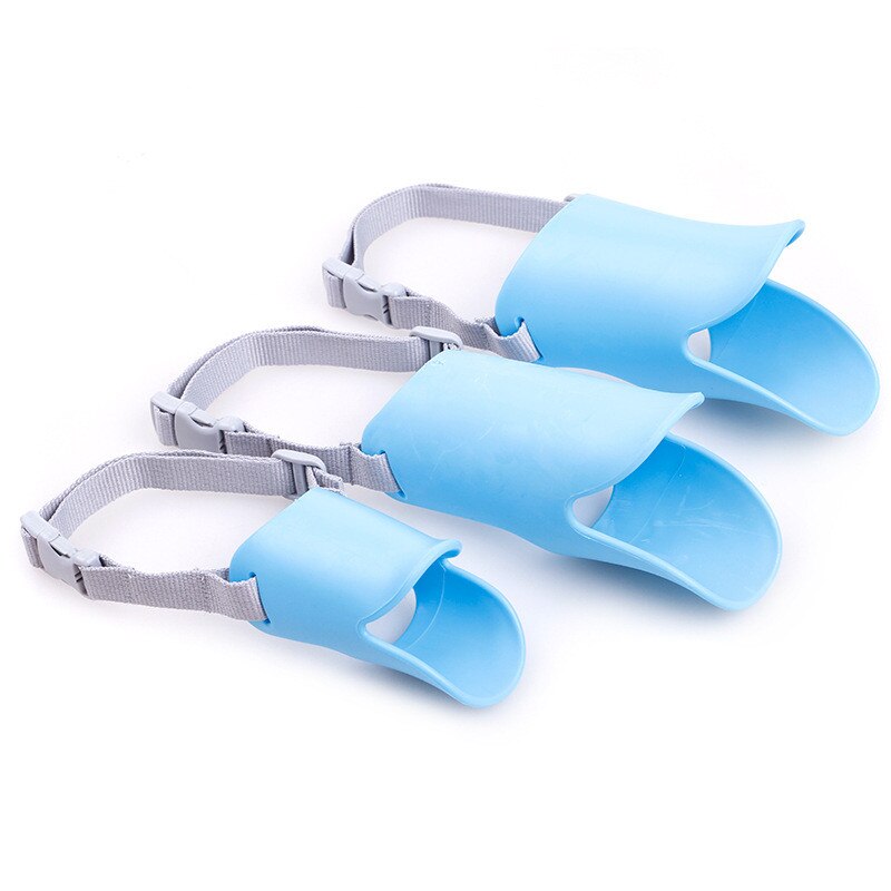 Divertida novedad bozal máscara perro silicona linda boca de pato ladrar morder stop bozales para perros Anti-Máscaras de mordida para perro mascota