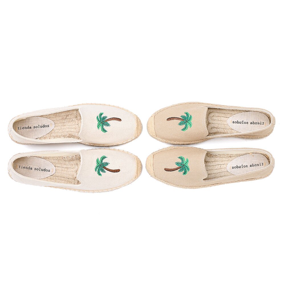 Tienda Soludos Espadrilles Womens Embroidery Comfortable Ladies Casual Shoes Breathable Flax Hemp For Girls