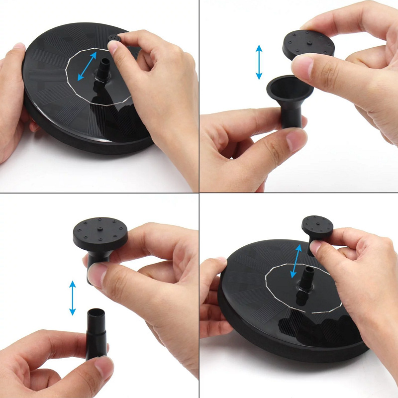 Solar Water Fountain Decoration Swimming Pool Waterfall Fountain Garden Outdoor Bird Bath Solar Powered Floating Solar Fountain