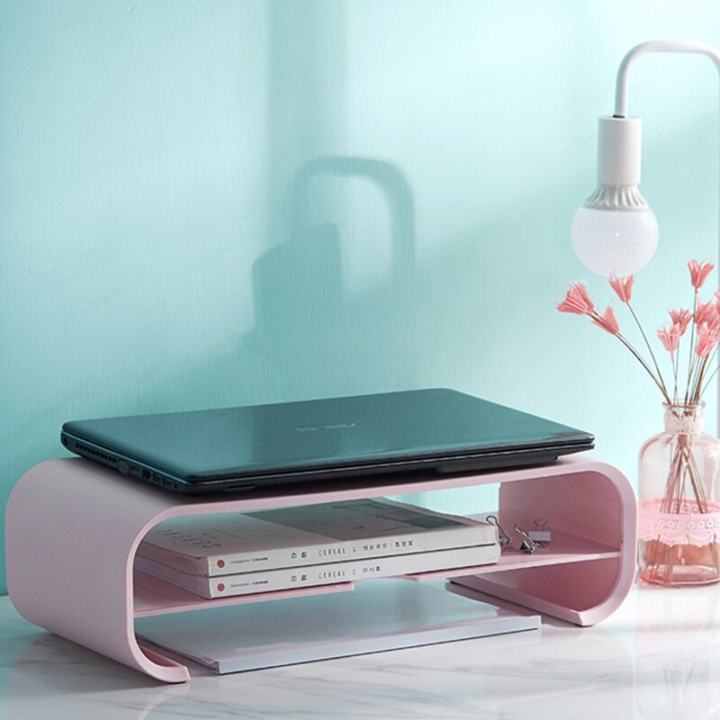 Table Storage Box ABS Ergonomic Laptop Stand Desk Organizer Drawer Monitor Bracket Letter File Holder Home Office Accessories