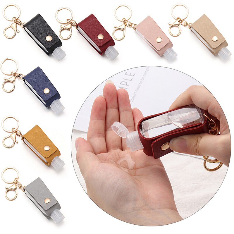 1PC Travel Portable Keychain Hand Gel Holder Split Bottles Mini Hand Sanitizer Split Bottle No Clean Detachable Cover Bottle