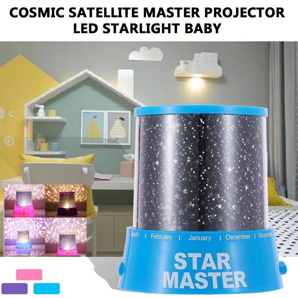 Romantische Verbazingwekkende Cosmos Maan Kleurrijke Master Star Sky Universele Nachtlampje Kid Chidren Projector Lamp Festival