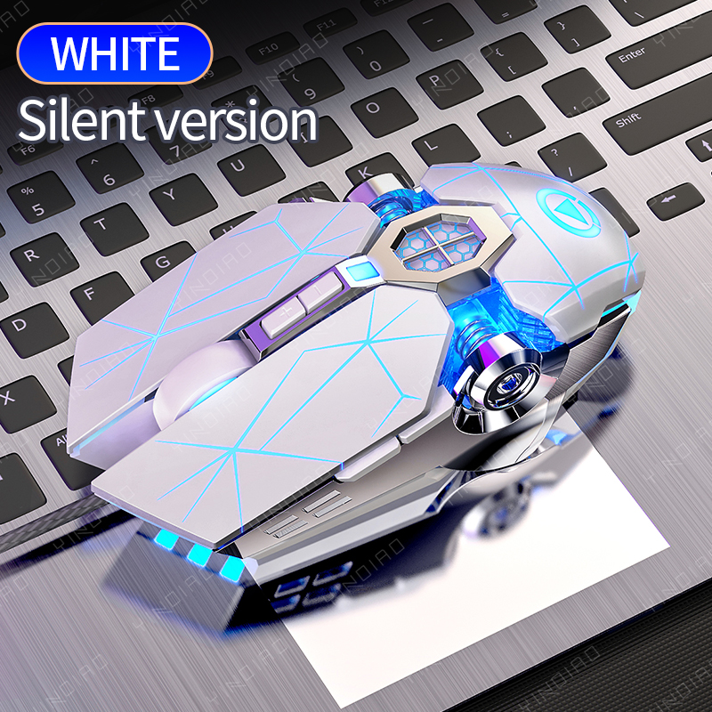 Ergonomic Wired Gaming Mouse RGB Mute Mouse LED Backlit 3200dpi 6 Button USB Mechanical Mause for PC Laptop Computer Gamer: Blue
