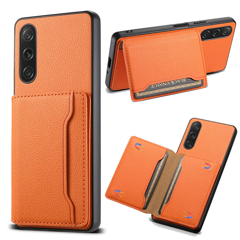 EUCAGR-funda de teléfono tipo billetera de cuero PU multifuncional de lujo, funda para Sony Xperia 1 5 10 IV 1V 10V 5III, funda con tarjetero