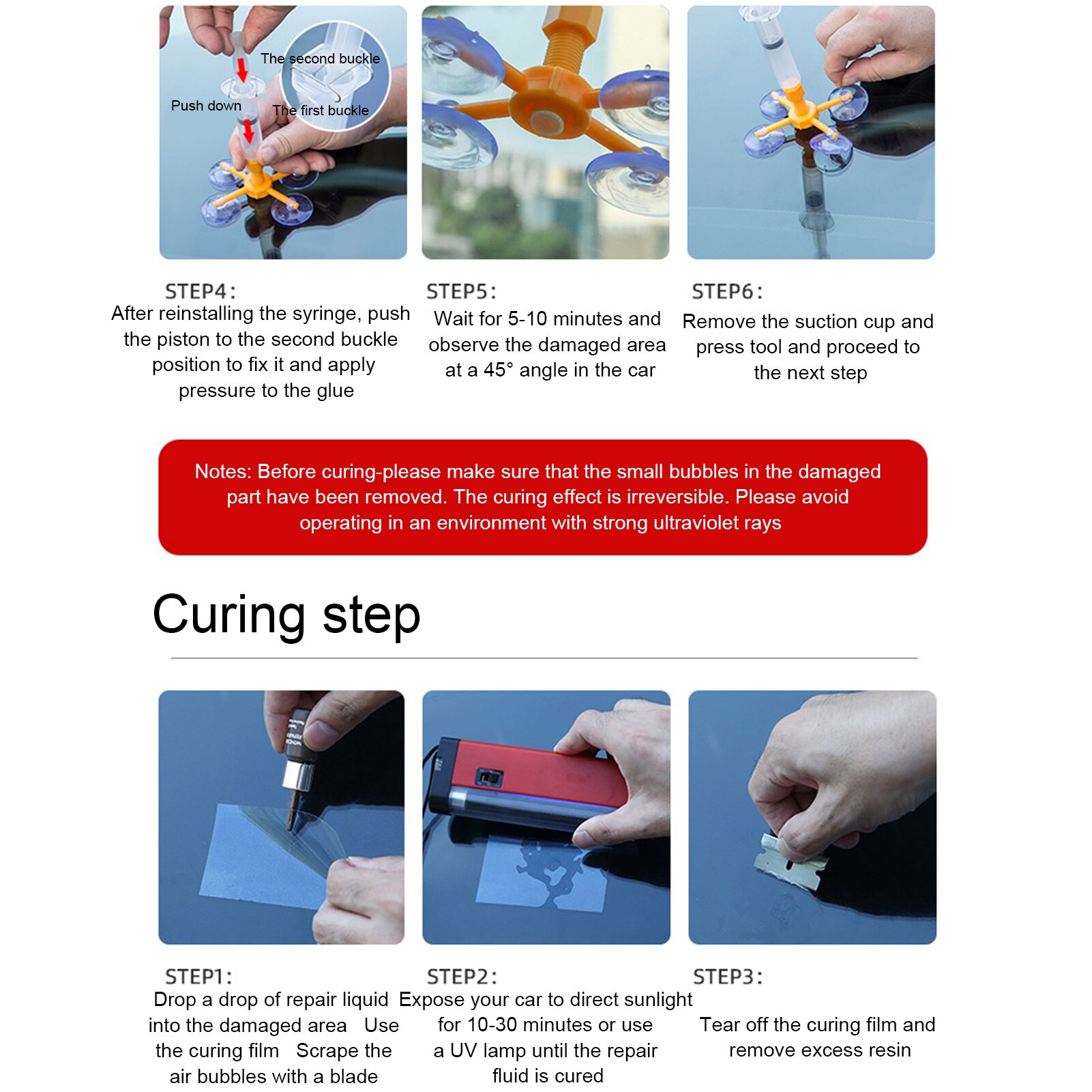 Windshield Repair Kit Auto Windshield Crack Repair Resin Tools