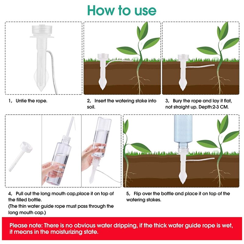 Indoor Automatische Plant Watering Apparatuur, Geschikt Voor Automatisch Sproeisysteem Tijdens /Reizen (12 Stuks)